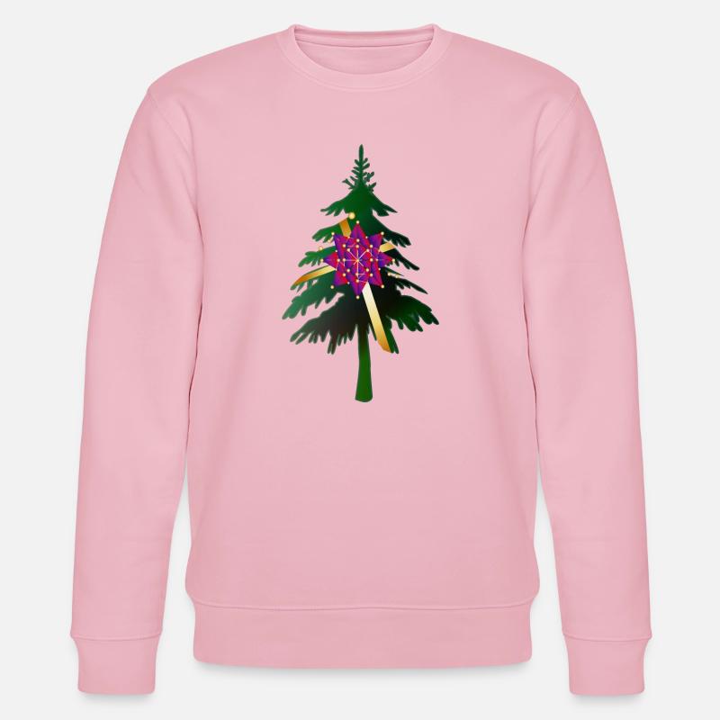 Christbaum oder Weihnachtsbaum & Geschenkschleife - Stanley/Stella Unisex Bio-Sweatshirt CHANGER  - Hellrosa