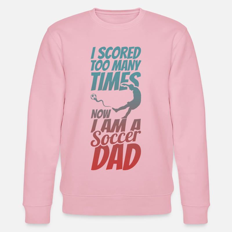 Fußball Papa - Stanley/Stella Unisex Bio-Sweatshirt CHANGER  - Hellrosa