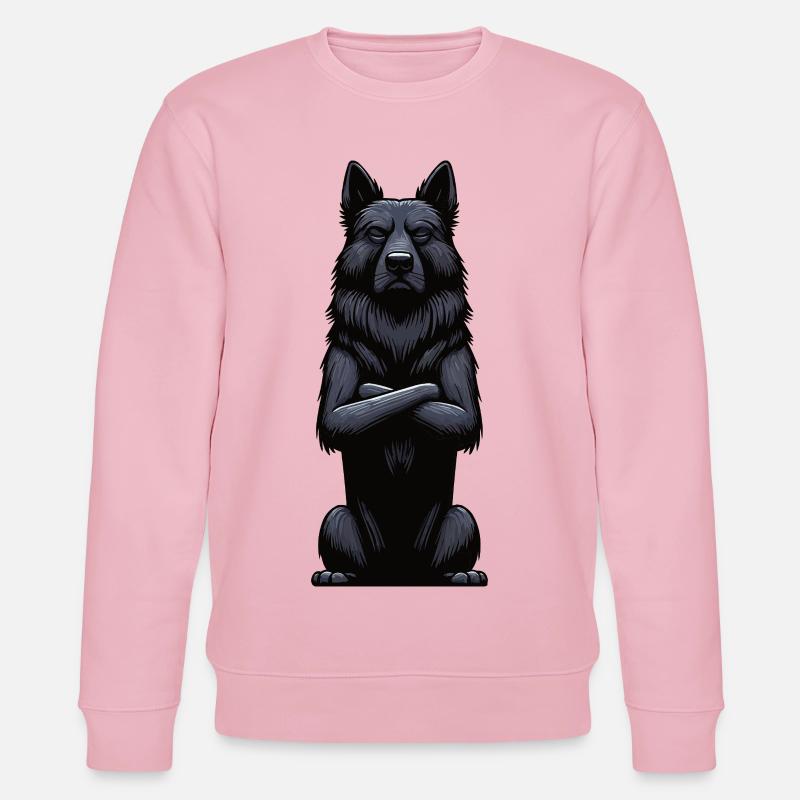 Black German Shepherd German Shepherd Owner - Stanley/Stella CHANGER Unisex Organic Sweatshirt - cotton pink