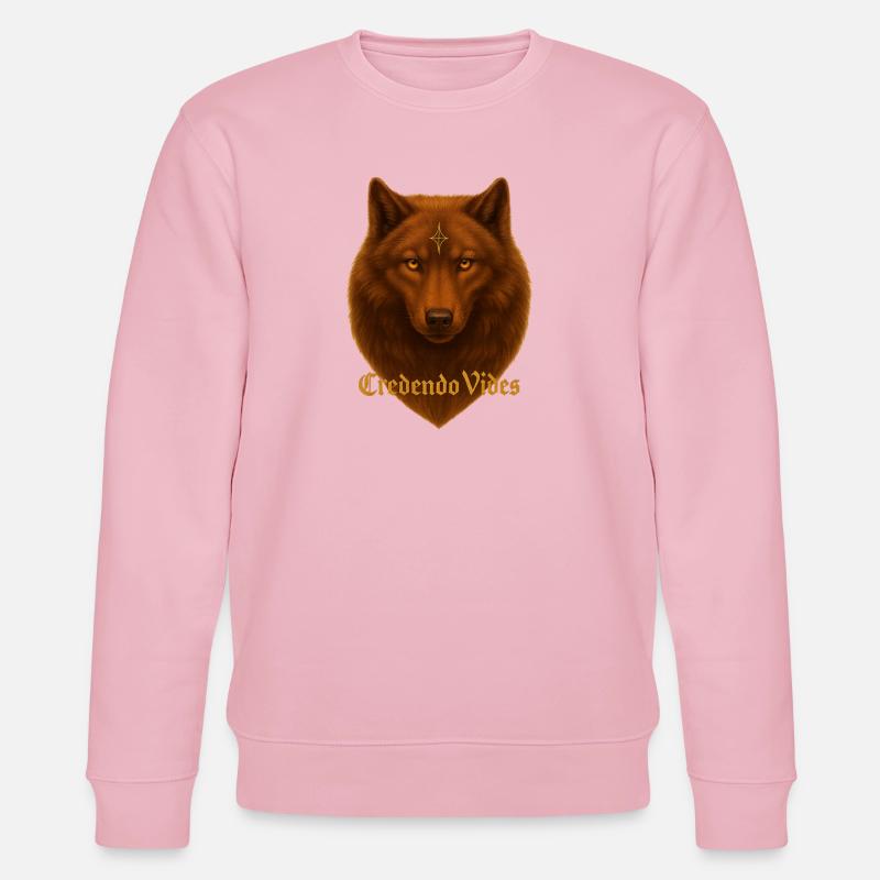 Leerer Credendo Wolf - Stanley/Stella Unisex Bio-Sweatshirt CHANGER  - Hellrosa