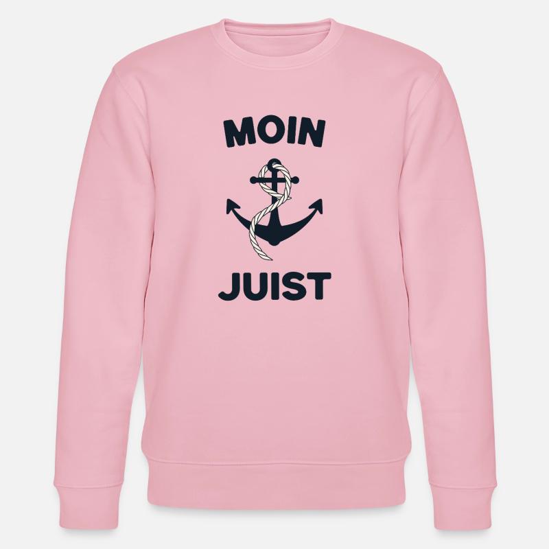 Moin Juist – Maritimes Anker-Design - Stanley/Stella Unisex Bio-Sweatshirt CHANGER  - Hellrosa