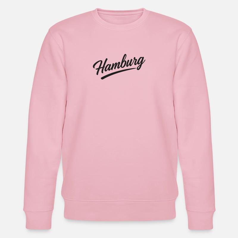 Hamburg Script City Design with Underline - Stanley/Stella Unisex Bio-Sweatshirt CHANGER  - Hellrosa