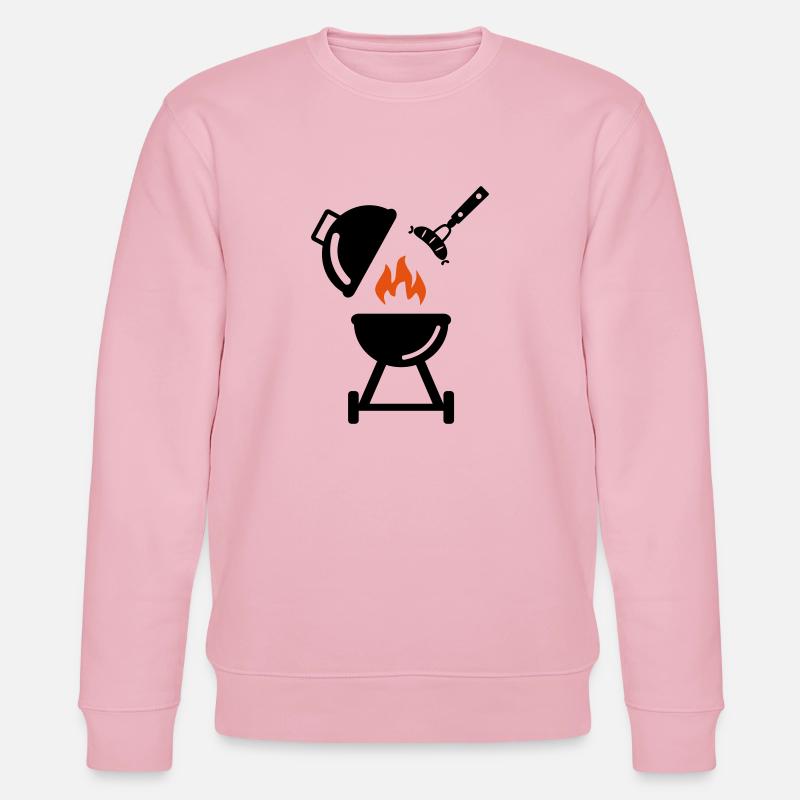 Grill mit Wurst - Stanley/Stella Unisex Bio-Sweatshirt CHANGER  - Hellrosa
