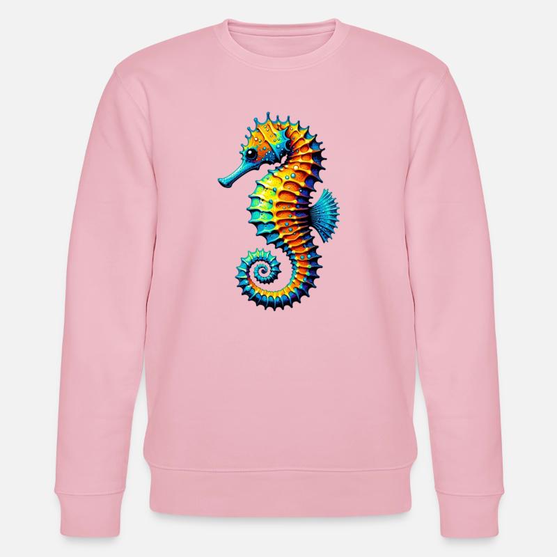 Seepferdchen - Stanley/Stella Unisex Bio-Sweatshirt CHANGER  - Hellrosa