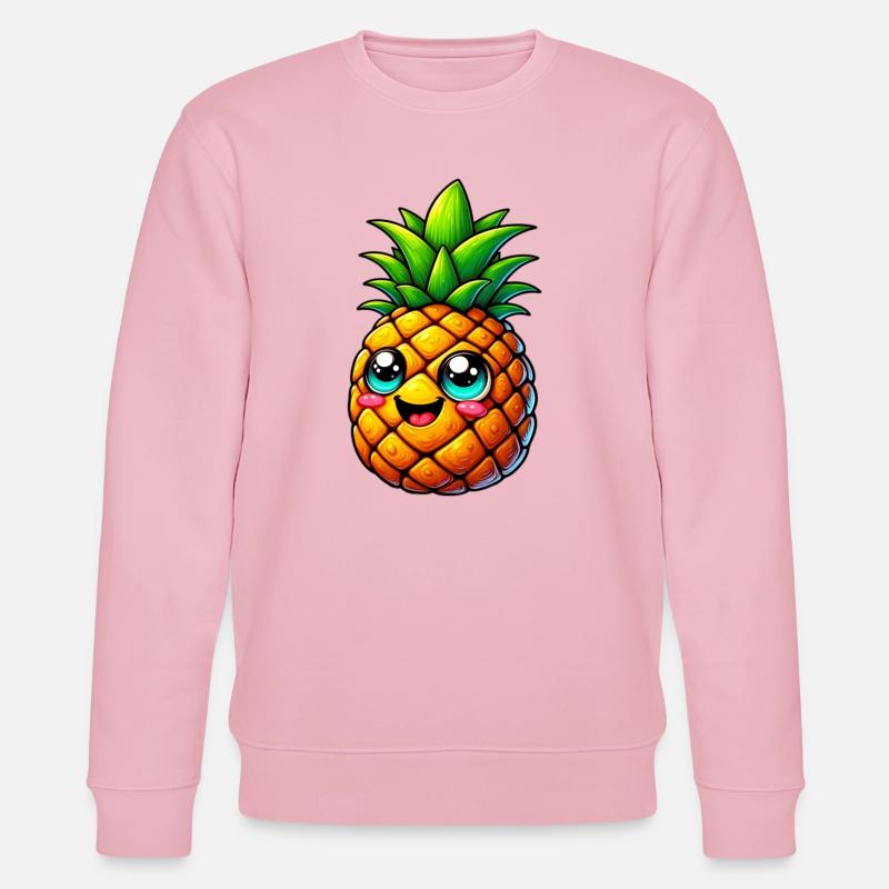 Ananas - Stanley/Stella Unisex Bio-Sweatshirt CHANGER  - Hellrosa