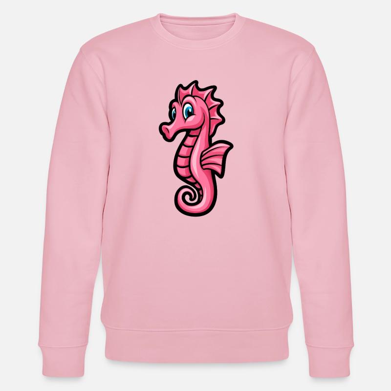 pink rosa Seepferdchen :) - Stanley/Stella Unisex Bio-Sweatshirt CHANGER  - Hellrosa