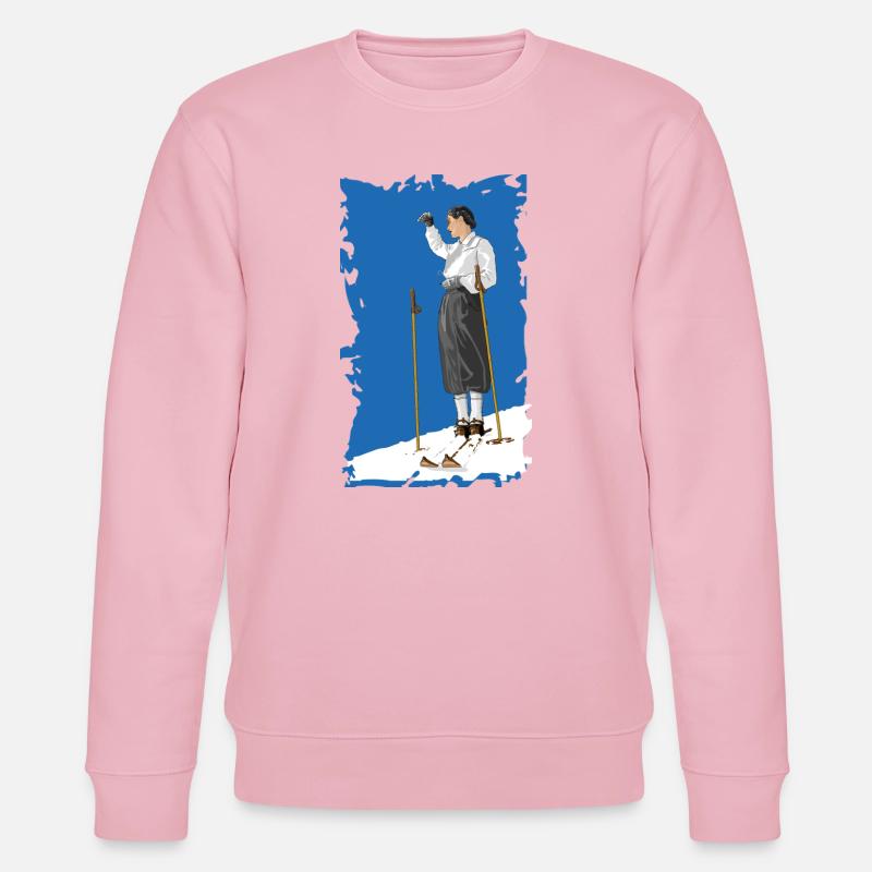 Skimode anno dazumal - Stanley/Stella Unisex Bio-Sweatshirt CHANGER  - Hellrosa