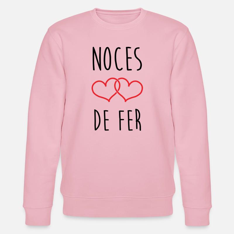 Eiserne Hochzeit: 41 Jahre Ehe - Stanley/Stella Unisex Bio-Sweatshirt CHANGER  - Hellrosa