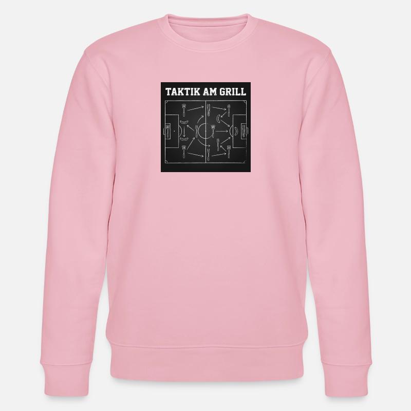 Taktik am Grill Spielplan - Stanley/Stella Unisex Bio-Sweatshirt CHANGER - Hellrosa