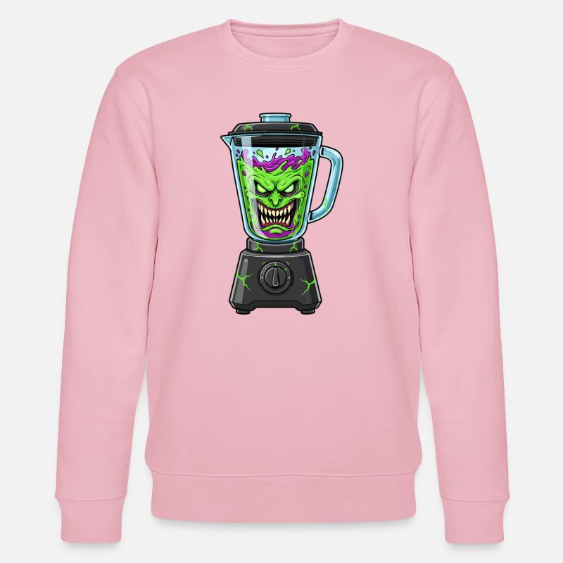 Creepy vegetable blender - Stanley/Stella CHANGER Unisex Organic Sweatshirt - cotton pink
