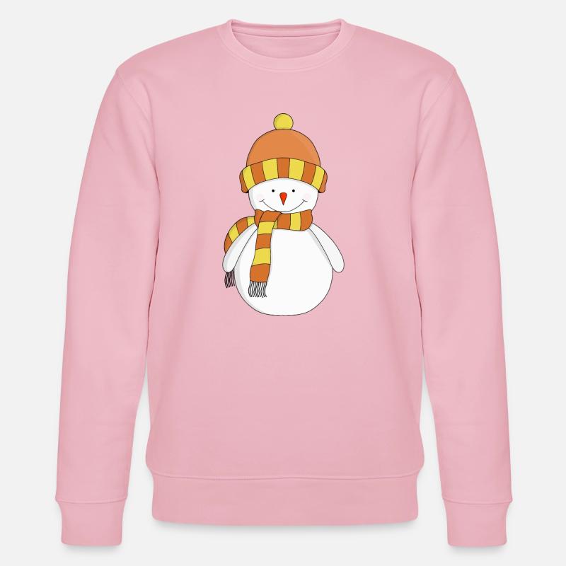 Frostiger Winterschneemann - Stanley/Stella Unisex Bio-Sweatshirt CHANGER  - Hellrosa