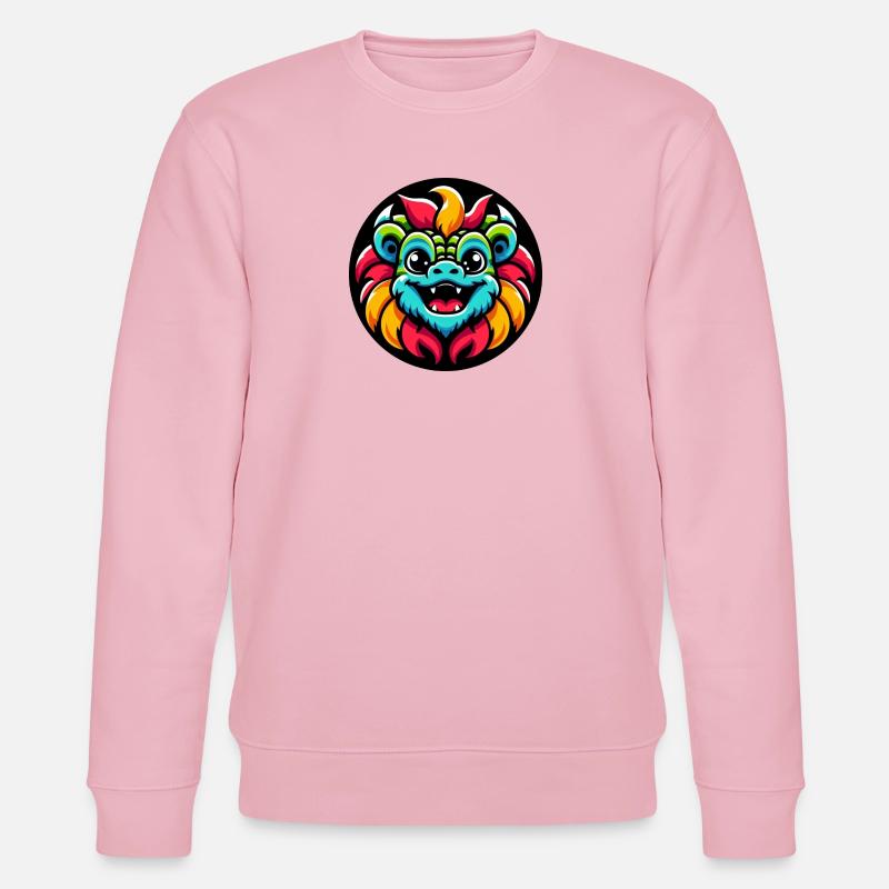 Drache bunt Comic - Stanley/Stella Unisex Bio-Sweatshirt CHANGER  - Hellrosa