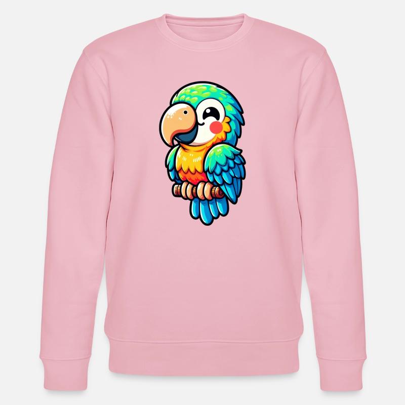 Papagei - Stanley/Stella Unisex Bio-Sweatshirt CHANGER  - Hellrosa
