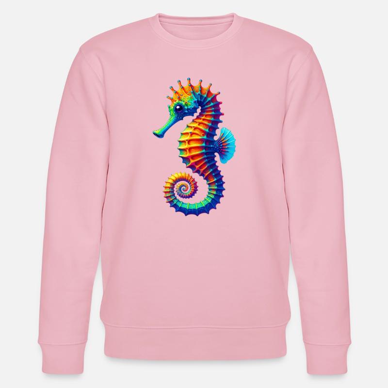 Seepferdchen - Stanley/Stella Unisex Bio-Sweatshirt CHANGER  - Hellrosa