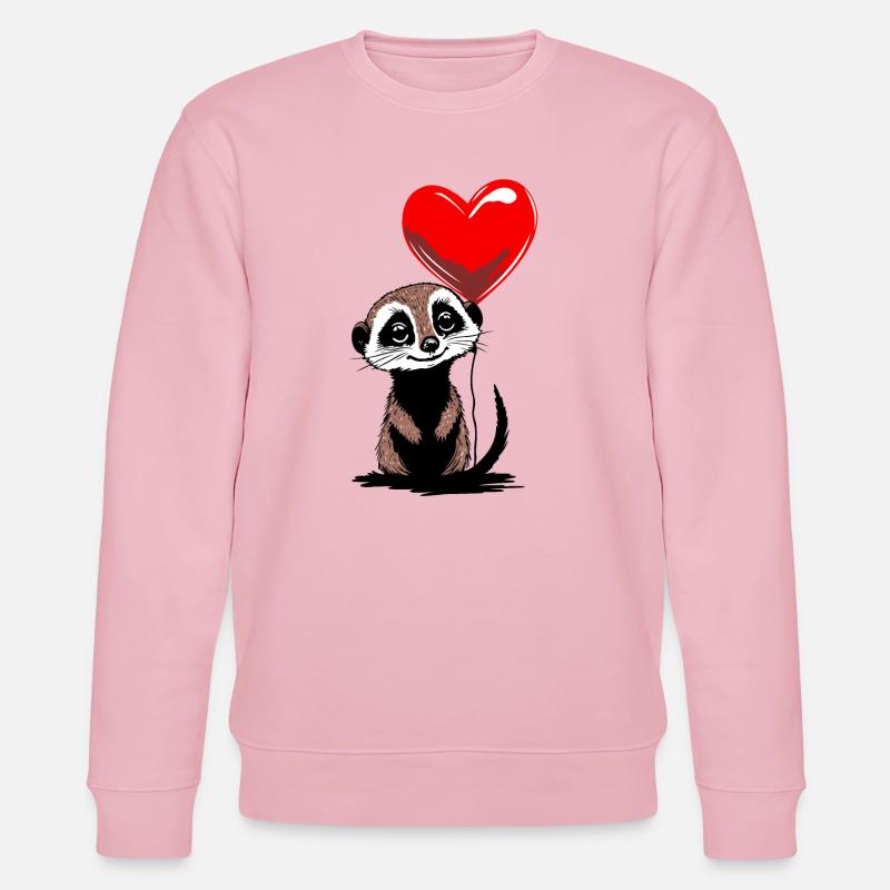 Ballon cœur de suricate - Heartful Creatures - Sweat bio CHANGER Stanley/Stella Unisexe - rose pâle