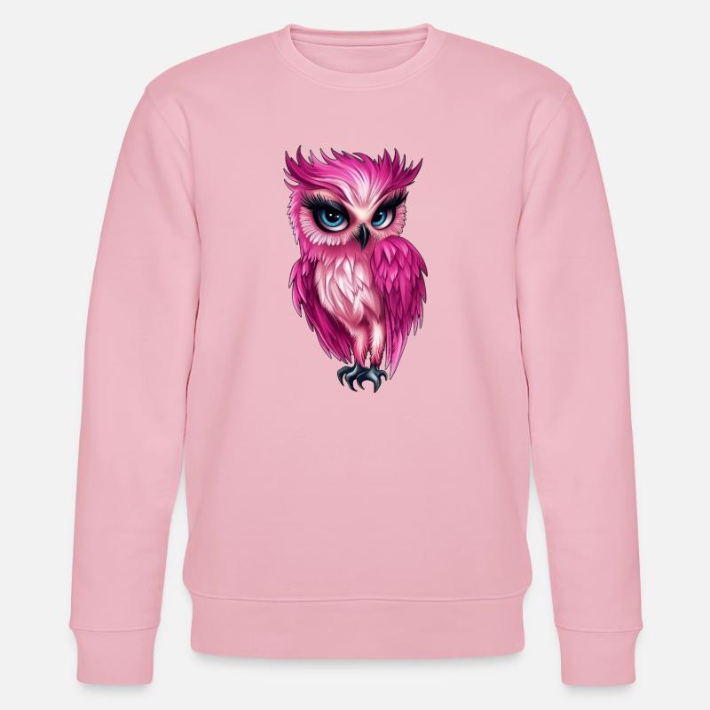 pink rosa Fantasy Eule :) - Stanley/Stella Unisex Bio-Sweatshirt CHANGER  - Hellrosa