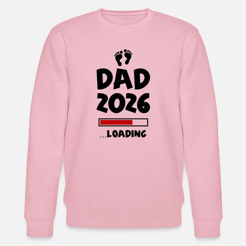 Dad 2026 Loading Papa Baby - Stanley/Stella Unisex Bio-Sweatshirt CHANGER  - Hellrosa