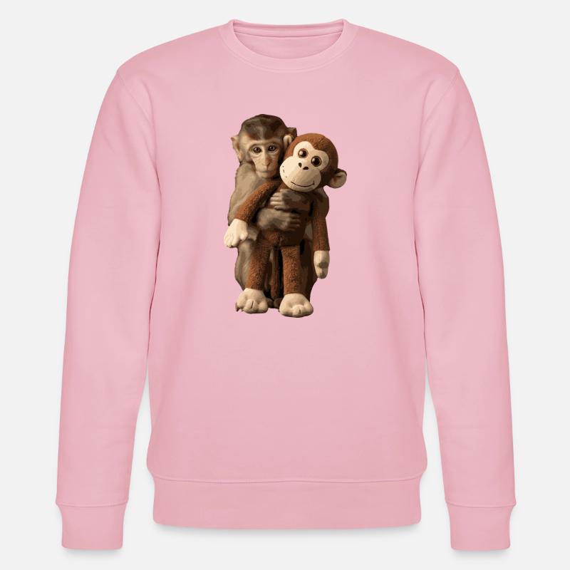 Souvenir d’idée cadeau Viral Punch Monkey - Sweat bio CHANGER Stanley/Stella Unisexe - rose pâle