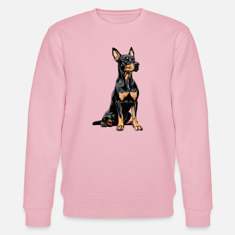 Dobermann - Stanley/Stella Unisex Bio-Sweatshirt CHANGER  - Hellrosa