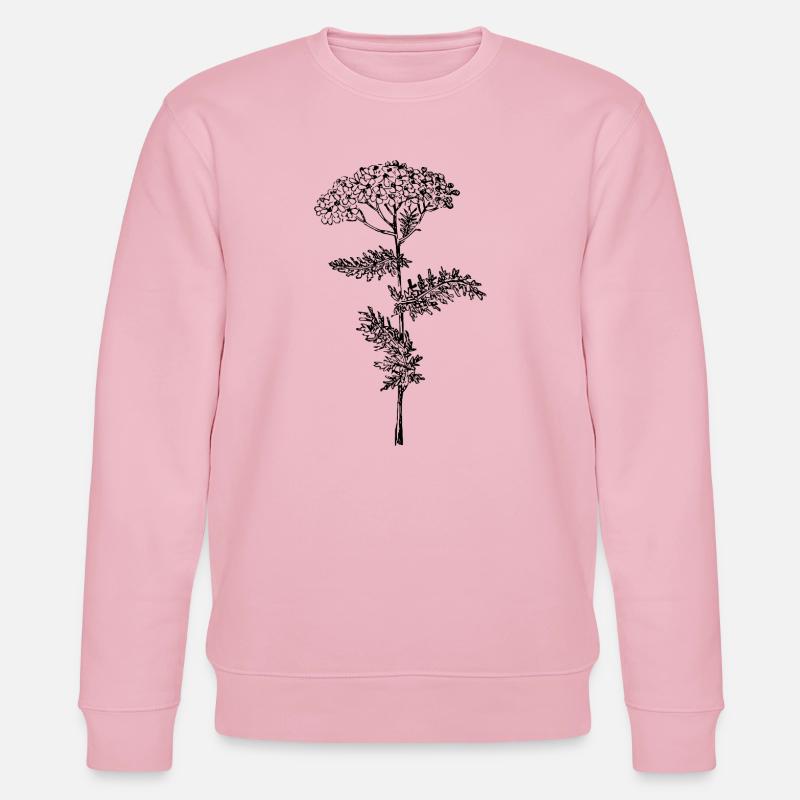 Fleur d’achillée millefeuille - Sweat bio CHANGER Stanley/Stella Unisexe - rose pâle