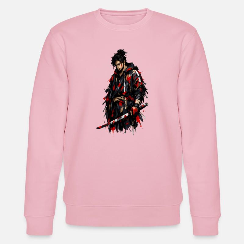 Roter Schatten Samurai - Stanley/Stella Unisex Bio-Sweatshirt CHANGER  - Hellrosa