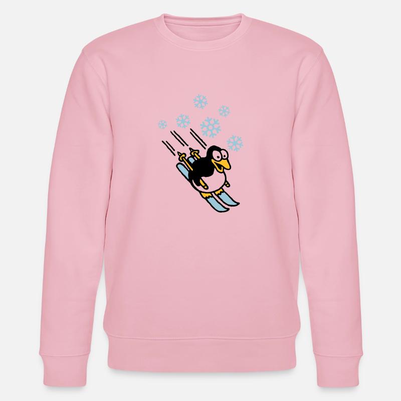 pinguin_ski_022011_h_3c - Sweat bio CHANGER Stanley/Stella Unisexe - rose pâle