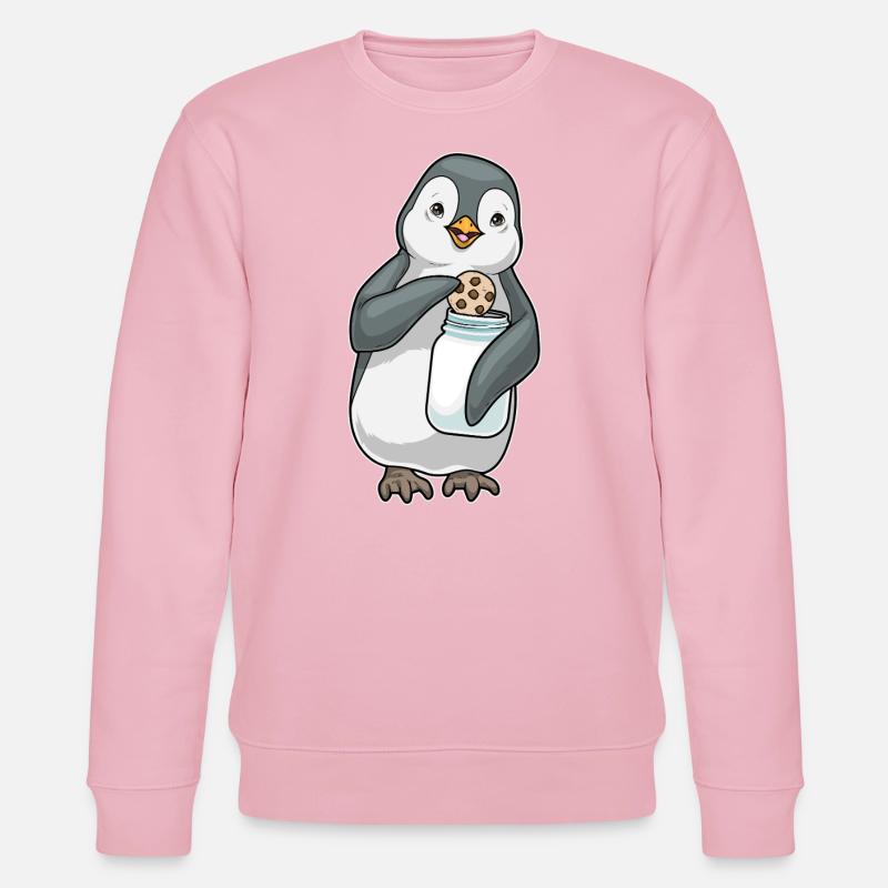 Pinguin Cookie - Stanley/Stella Unisex Bio-Sweatshirt CHANGER  - Hellrosa