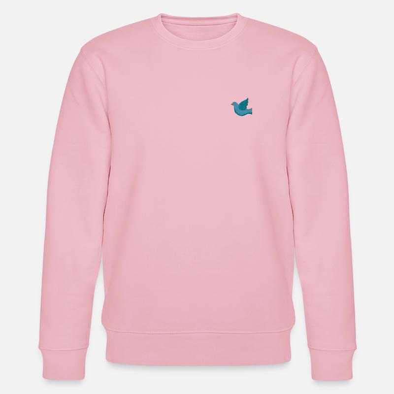 Due broderet - Stanley/Stella økologisk unisex-sweatshirt CHANGER - lys rosa
