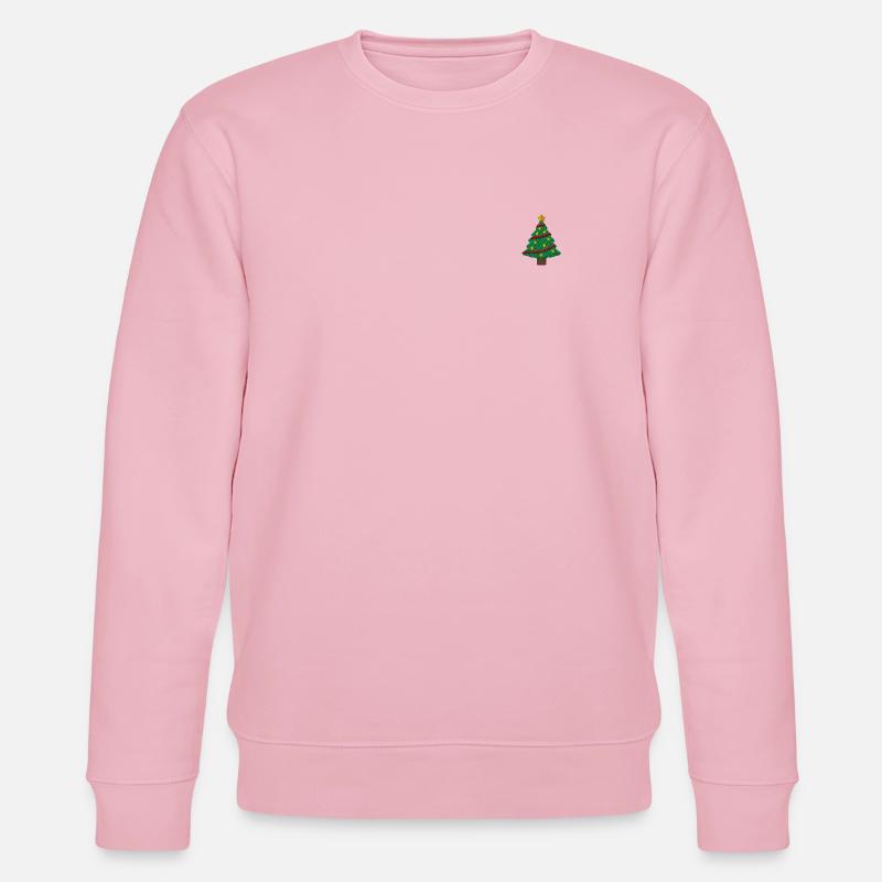 Weihnachtsbaum bestickt - Stanley/Stella Unisex Bio-Sweatshirt CHANGER  - Hellrosa