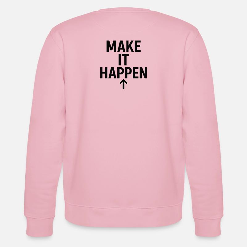 Make It Happen Pfeil Aufwärts - Stanley/Stella Unisex Bio-Sweatshirt CHANGER  - Hellrosa