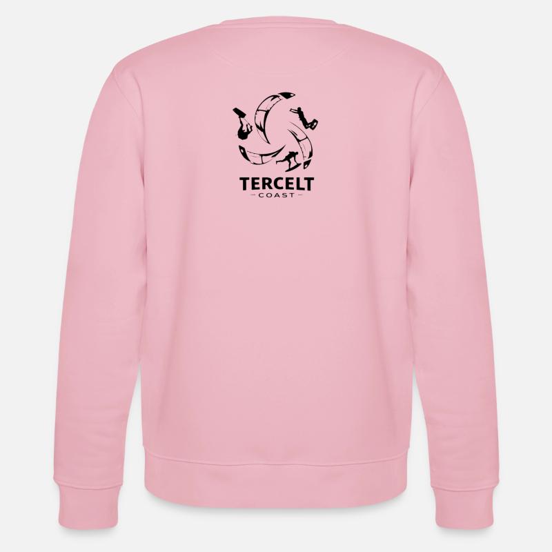 TERCELT Coast élégance marine et celte - Sweat bio CHANGER Stanley/Stella Unisexe - rose pâle