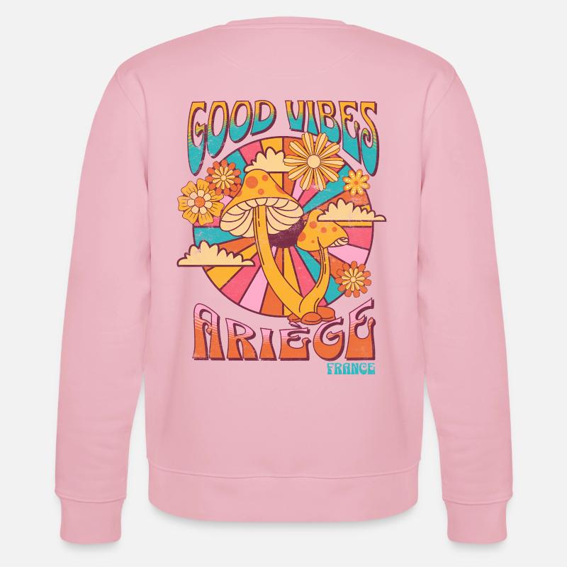 Gute Stimmung in Ariège - Stanley/Stella Unisex Bio-Sweatshirt CHANGER  - Hellrosa