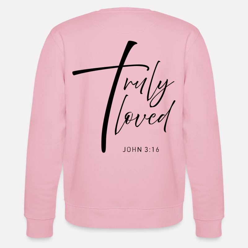 CROSS truly loved - Stanley/Stella Unisex Bio-Sweatshirt CHANGER - Hellrosa