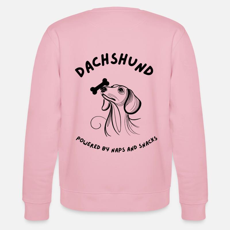 Dackel - Powered by Naps and Snacks - Stanley/Stella Unisex Bio-Sweatshirt CHANGER  - Hellrosa