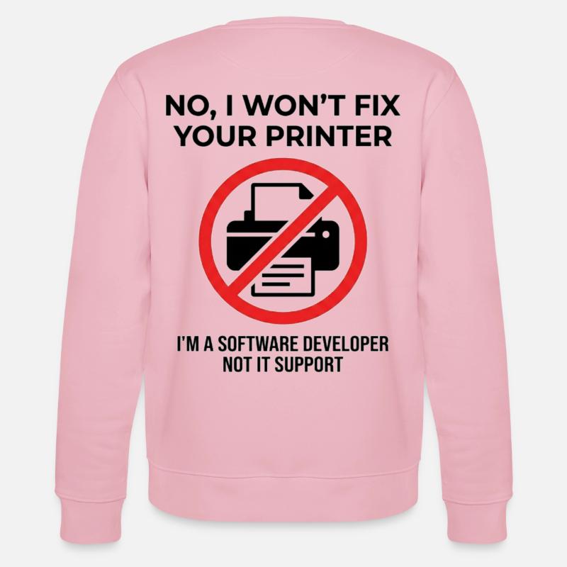 Programmierer: kein IT-Support - Stanley/Stella Unisex Bio-Sweatshirt CHANGER - Hellrosa