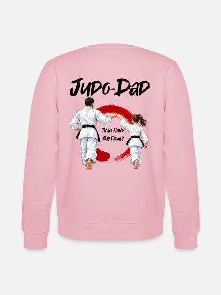 Judo Dad mit Tochter - Stanley/Stella Unisex Bio-Sweatshirt CHANGER - Hellrosa