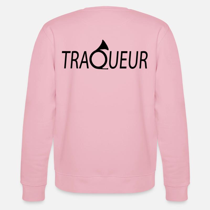 TRACKER T-Shirt anpassbar mit Ihrem Text - Stanley/Stella Unisex Bio-Sweatshirt CHANGER - Hellrosa