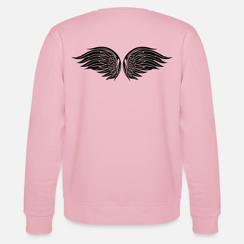 Ailes d'ange, ailes, Noël. - Sweat bio CHANGER Stanley/Stella Unisexe - rose pâle