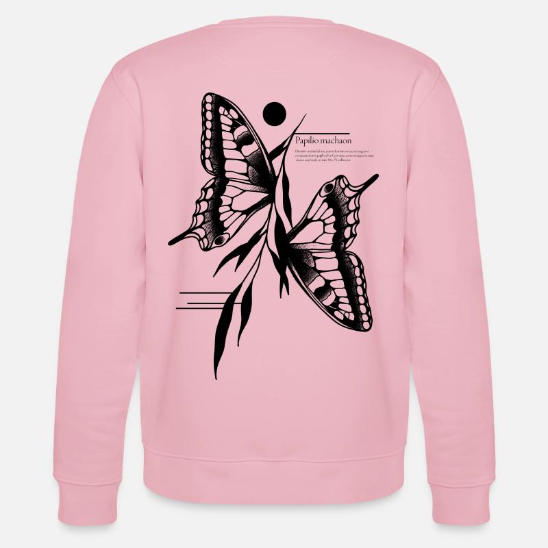 Schwalbenschwanz Schmetterling - Stanley/Stella Unisex Bio-Sweatshirt CHANGER - Hellrosa
