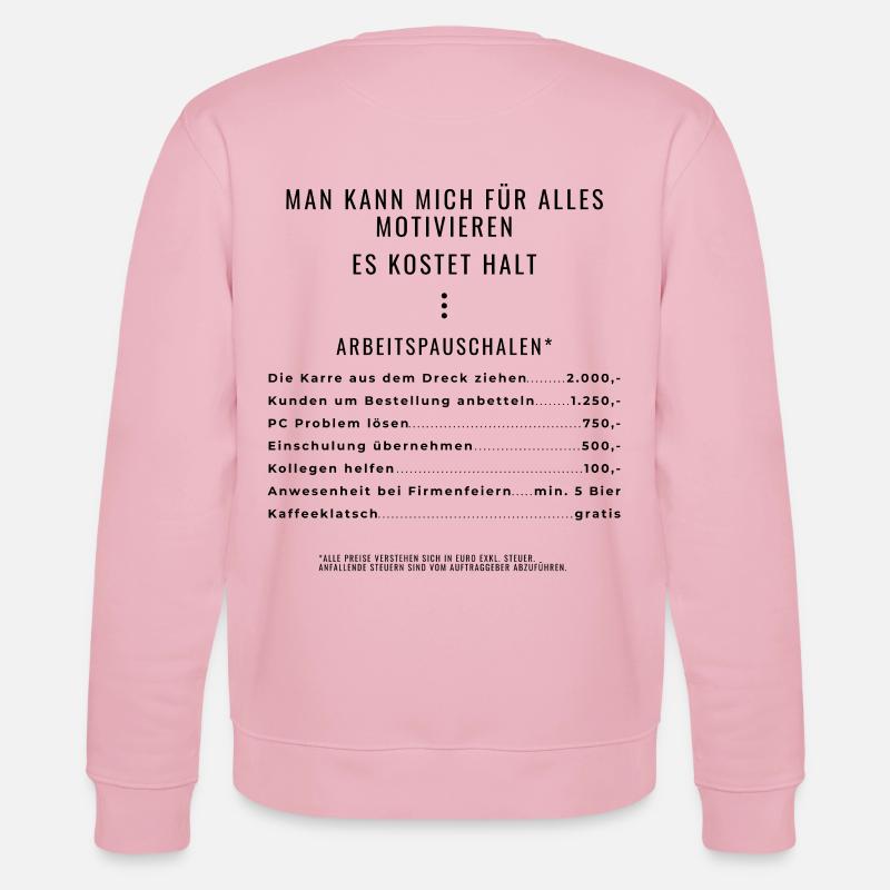 Motivation à travers les packages Rétroimpression - Sweat bio CHANGER Stanley/Stella Unisexe - rose pâle