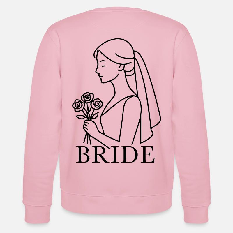 Illustration Bride - Stanley/Stella Unisex Bio-Sweatshirt CHANGER  - Hellrosa