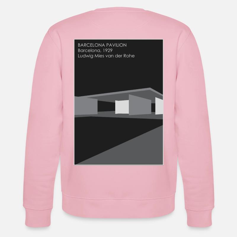 Architecture moderne : Pavillon de Barcelone - Sweat bio CHANGER Stanley/Stella Unisexe - rose pâle