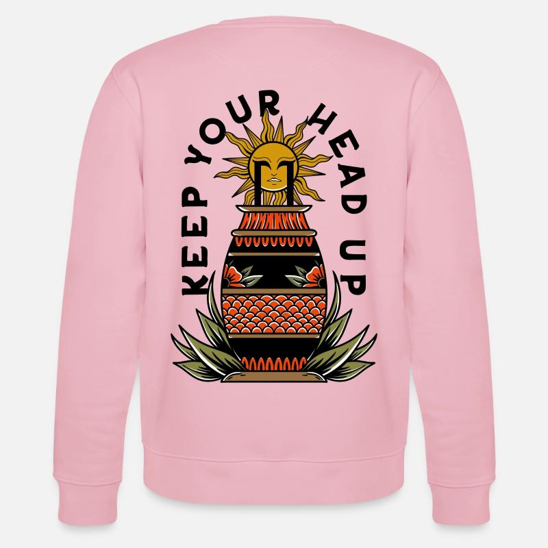 Keep Your Head Up - Stanley/Stella Unisex Bio-Sweatshirt CHANGER  - Hellrosa