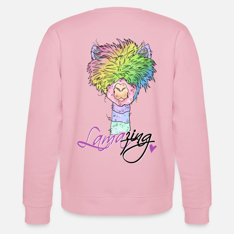 Lama* zing - Stanley/Stella Unisex Bio-Sweatshirt CHANGER  - Hellrosa