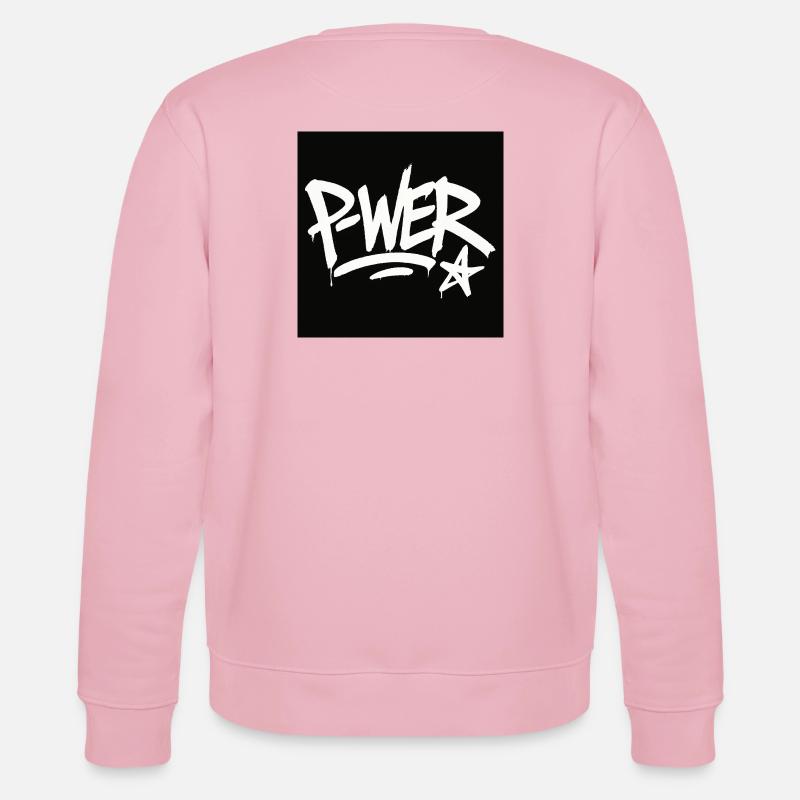 Graffiti Style Power Text Design - Sweat bio CHANGER Stanley/Stella Unisexe - rose pâle