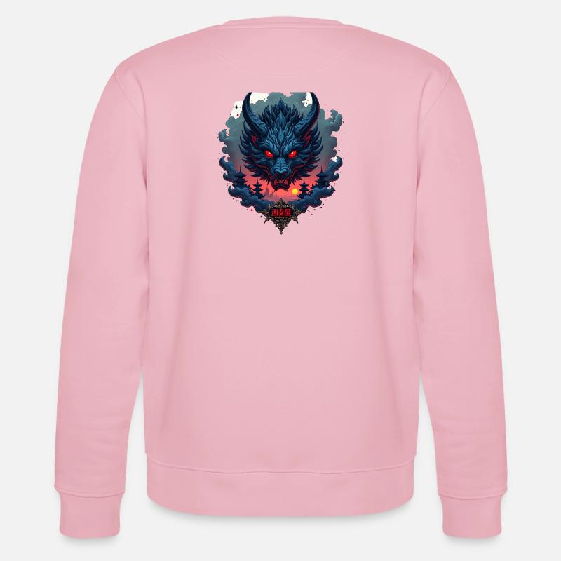 Shadow Oni – Japanischer Dämonenwolf - Stanley/Stella Unisex Bio-Sweatshirt CHANGER  - Hellrosa