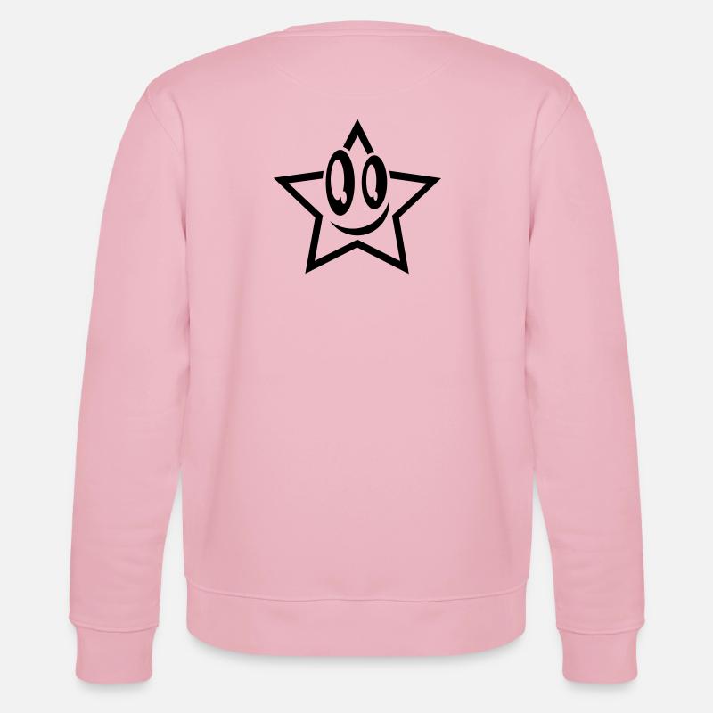 lachender stern gesicht star - Stanley/Stella Unisex Bio-Sweatshirt CHANGER  - Hellrosa