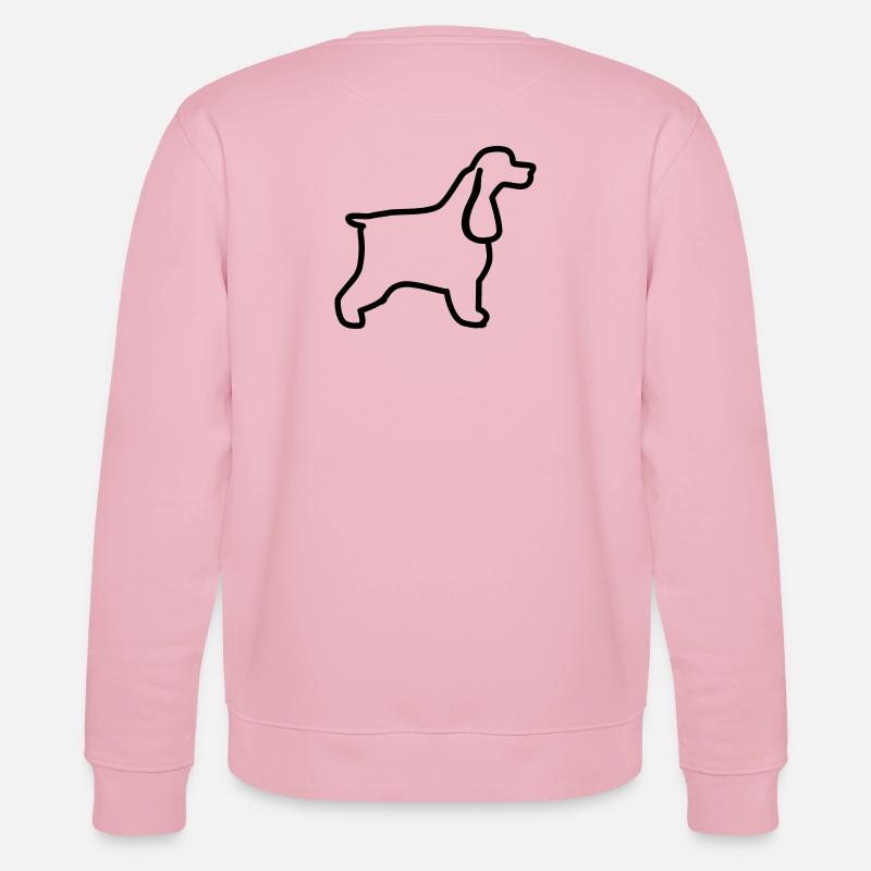 Plan cocker anglais - Sweat bio CHANGER Stanley/Stella Unisexe - rose pâle