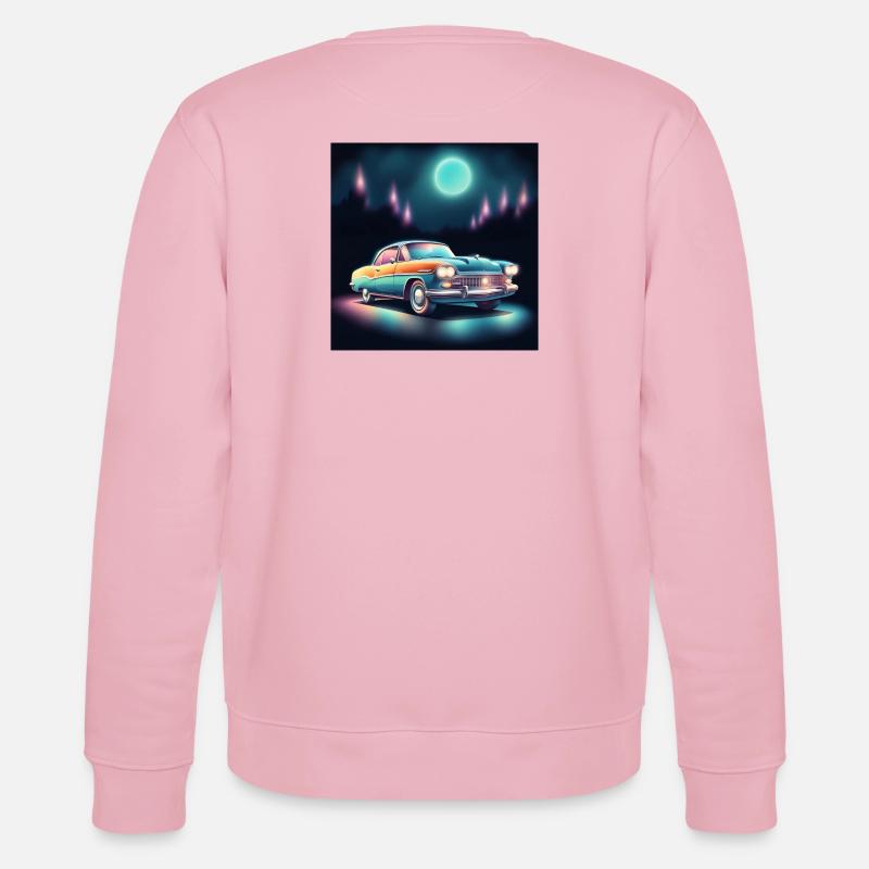 Retro Auto - Stanley/Stella Unisex Bio-Sweatshirt CHANGER  - Hellrosa