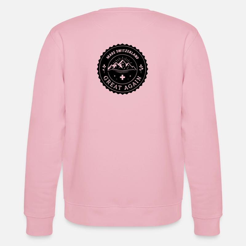 MAKE SWITZERLAND GREAT AGAIN Emblem - Stanley/Stella Unisex Bio-Sweatshirt CHANGER  - Hellrosa
